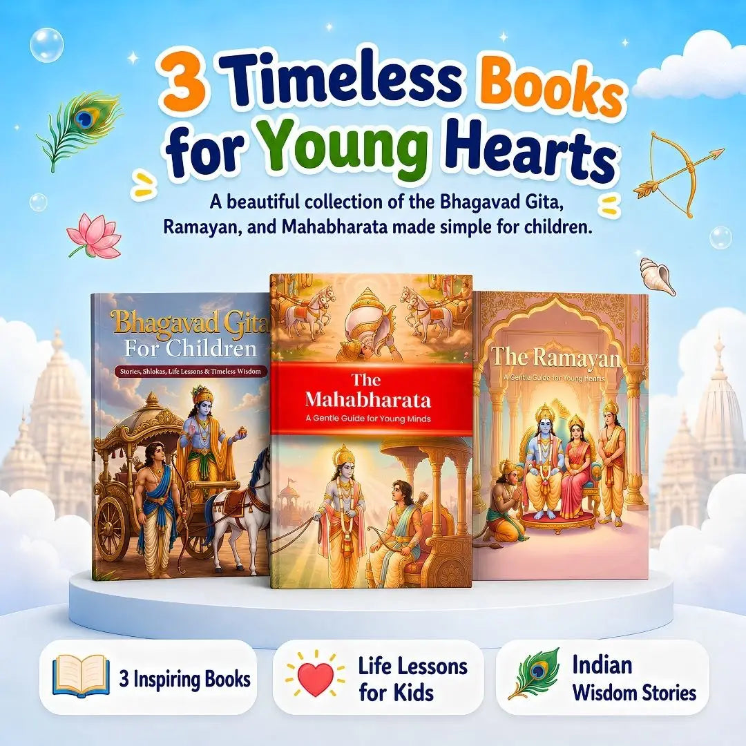 Ramayan, Mahabharat & Bhagavad Gita for Kids (Ages 4–12) | Illustrated Bedtime Stories with Values