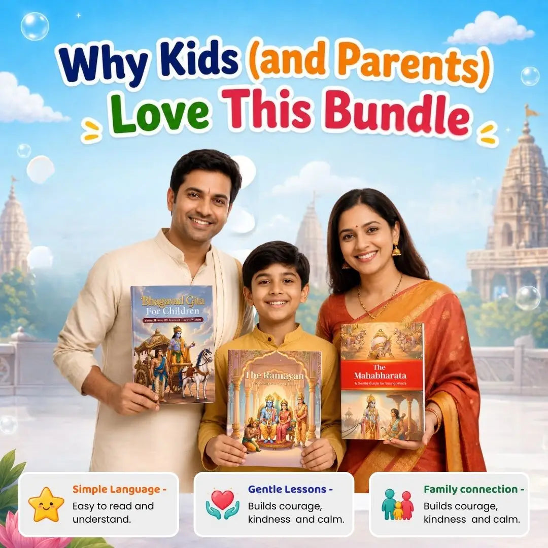 Ramayan, Mahabharat & Bhagavad Gita for Kids (Ages 4–12) | Illustrated Bedtime Stories with Values