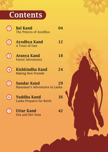 Ramayan Story Book for Kids Handbook | Padded Illustrated Mythology for Children