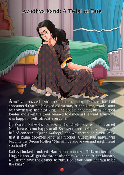 Ramayan Story Book for Kids Handbook | Padded Illustrated Mythology for Children